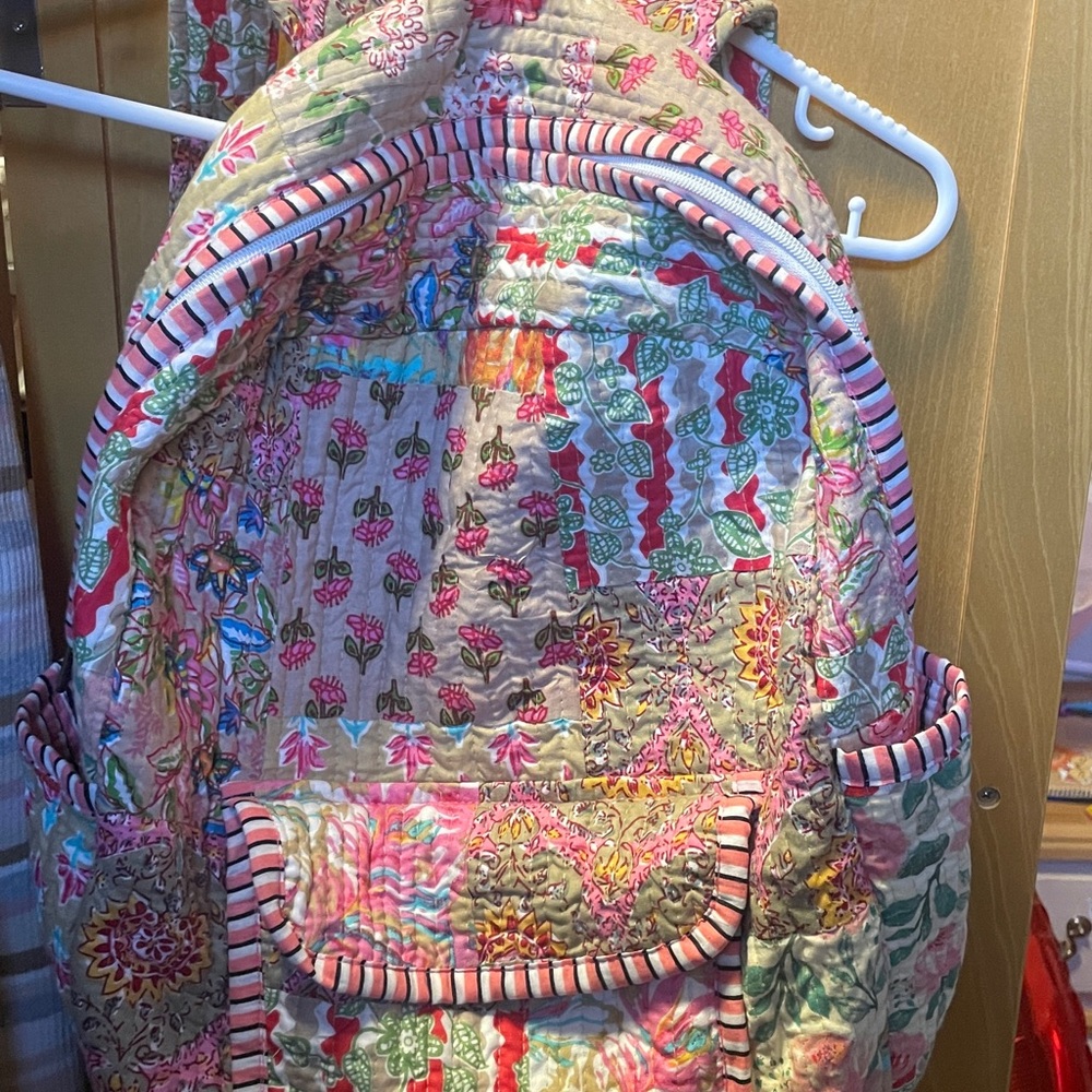 Floral Quilted Backpack